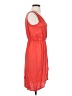 Buttons Solid Orange Casual Dress Size S - photo 4
