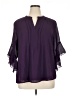 Timeson Purple 3/4 Sleeve Blouse Size XL - photo 1