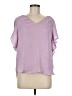Naked Zebra 100% Polyester Purple Short Sleeve Blouse Size M - photo 1