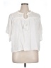 Rain 100% Viscose White Short Sleeve Blouse Size 1X - photo 1