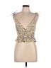 Sim & Sam Floral Yellow Sleeveless Blouse Size L - photo 1