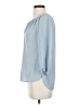 Max Studio 100% Silk Blue 3/4 Sleeve T-Shirt Size XS - photo 5
