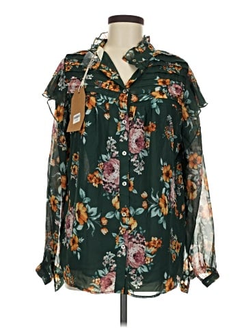 Listicle Long Sleeve Blouse (view 1)