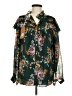 Listicle 100% Polyester Floral Green Long Sleeve Blouse Size M - photo 1