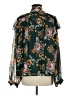 Listicle 100% Polyester Floral Green Long Sleeve Blouse Size M - photo 2