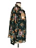 Listicle 100% Polyester Floral Green Long Sleeve Blouse Size M - photo 4