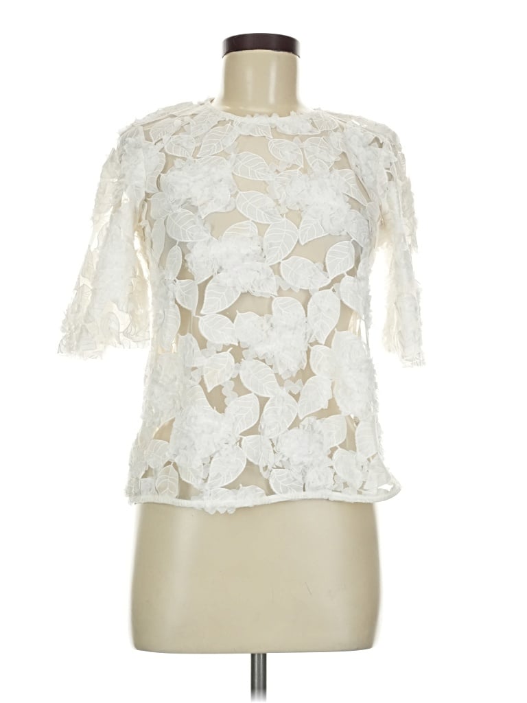 Pre-owned Next 3/4 Sleeve T-shirt In Ivory