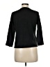 Michael Simon Solid Aztec Or Tribal Print Color Block Floral Graphic Black Silk Cardigan Size M - photo 2