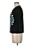 Michael Simon Solid Aztec Or Tribal Print Color Block Floral Graphic Black Silk Cardigan Size M - photo 5