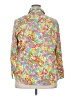 Foxcroft 100% Cotton Floral Yellow Long Sleeve Blouse Size 18w - photo 2