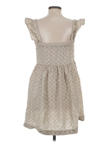 Madewell Flutter-Sleeve Square-Neck Mini Dress in Striped Jacquard (view 2)