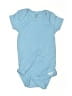 Gerber 100% Cotton Solid Blue Short Sleeve Onesie Size 3-6 mo - photo 1