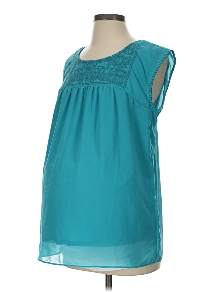 Pre-owned Motherhood Sleeveless Blouse In Teal