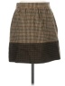 J.Crew 100% Lambswool Houndstooth Brown Wool Skirt Size 4 - photo 1