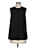 Theory Black Sleeveless Button-Down Shirt Size S - photo 1