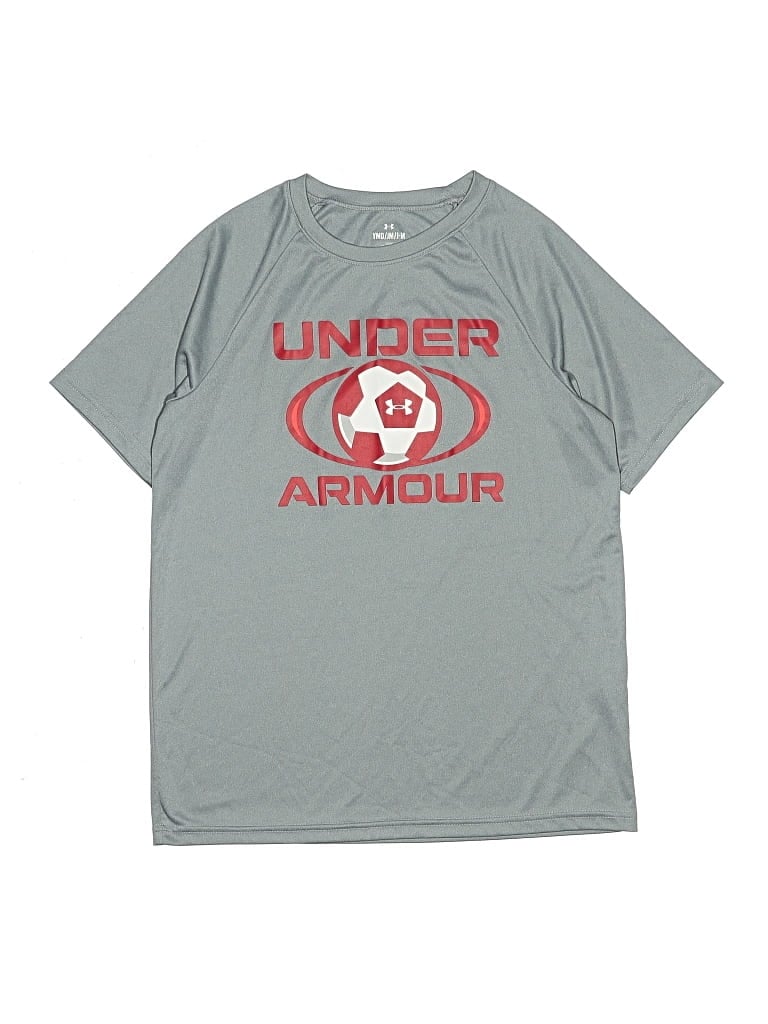 Pre-owned Under Armour Kids' Short Sleeve T-shirt In Gray