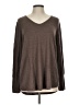 Nic + Zoe Solid Brown Pullover Sweater Size L - photo 1