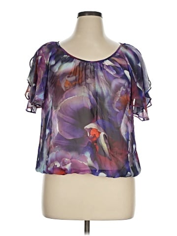 a.n.a. A New Approach Short Sleeve Blouse (view 1)