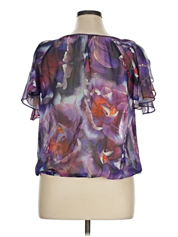 a.n.a. A New Approach Short Sleeve Blouse (view 2)