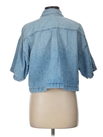 Madewell Denim Short-Sleeve Shirt-Jacket in Ahern Wash (view 2)