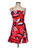 Express 100% Rayon Tropical Red Cocktail Dress Size S - photo 1