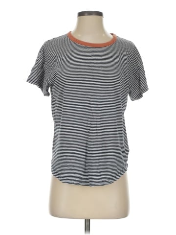 Madewell Whisper Cotton  Crewneck Tee in Kusama Stripe (view 1)