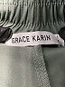 Grace Karin Solid Green Casual Pants Size M - photo 7