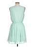 Iz Byer 100% Polyester Solid Green Casual Dress Size L - photo 2