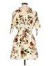 Justify 100% Polyester Floral Ivory Casual Dress Size L - photo 1