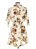 Justify 100% Polyester Floral Ivory Casual Dress Size L - photo 2