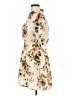 Justify 100% Polyester Floral Ivory Casual Dress Size L - photo 5