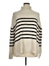 Gap 100% Cotton Stripes Ivory Turtleneck Sweater Size XL (tall) - photo 1