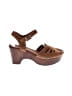 White Mountain 100% Leather Brown Wedges Size 8 1/2 - photo 1