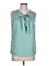 Kate Hill 100% Polyester Teal Sleeveless Blouse Size 10 - photo 1