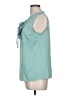 Kate Hill 100% Polyester Teal Sleeveless Blouse Size 10 - photo 5