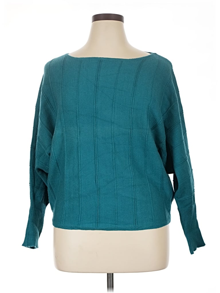M Magaschoni Pullover Sweater In Teal