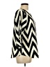 Everly 100% Polyester Chevron-herringbone Black 3/4 Sleeve Blouse Size L - photo 4