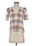 Madewell Tan Short Sleeve Blouse Size S - photo 1