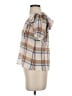 Madewell Tan Short Sleeve Blouse Size S - photo 5