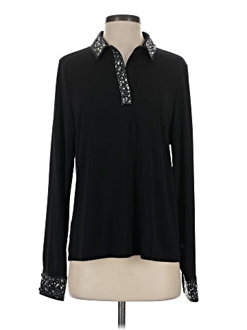 Karl Lagerfeld Paris Long Sleeve Blouse (view 1)