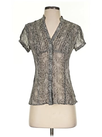 Express Design Studio Short Sleeve Silk Top (view 1)