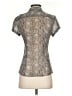 Express Design Studio 100% Silk Gray Short Sleeve Silk Top Size S - photo 2