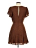 Blue Rain 100% Polyester Animal Print Brown Cocktail Dress Size M - photo 2