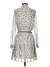 Greylin 100% Polyester Graphic Silver Cocktail Dress Size XS - photo 2