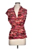 Chaus Red Short Sleeve Blouse Size L - photo 1