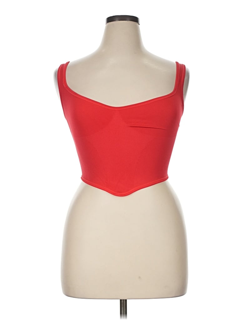 Pre-owned Out From Under Tube Top Red Strapless Neckline Tops