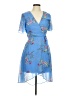 Sequin Hearts 100% Polyester Floral Blue Cocktail Dress Size 7 - photo 1