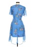 Sequin Hearts 100% Polyester Floral Blue Cocktail Dress Size 7 - photo 2