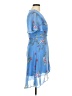 Sequin Hearts 100% Polyester Floral Blue Cocktail Dress Size 7 - photo 4