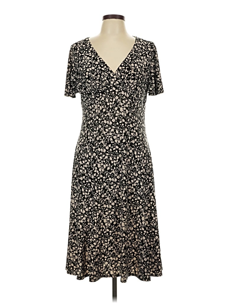 Pre-owned Chaps Casual Dress In Black